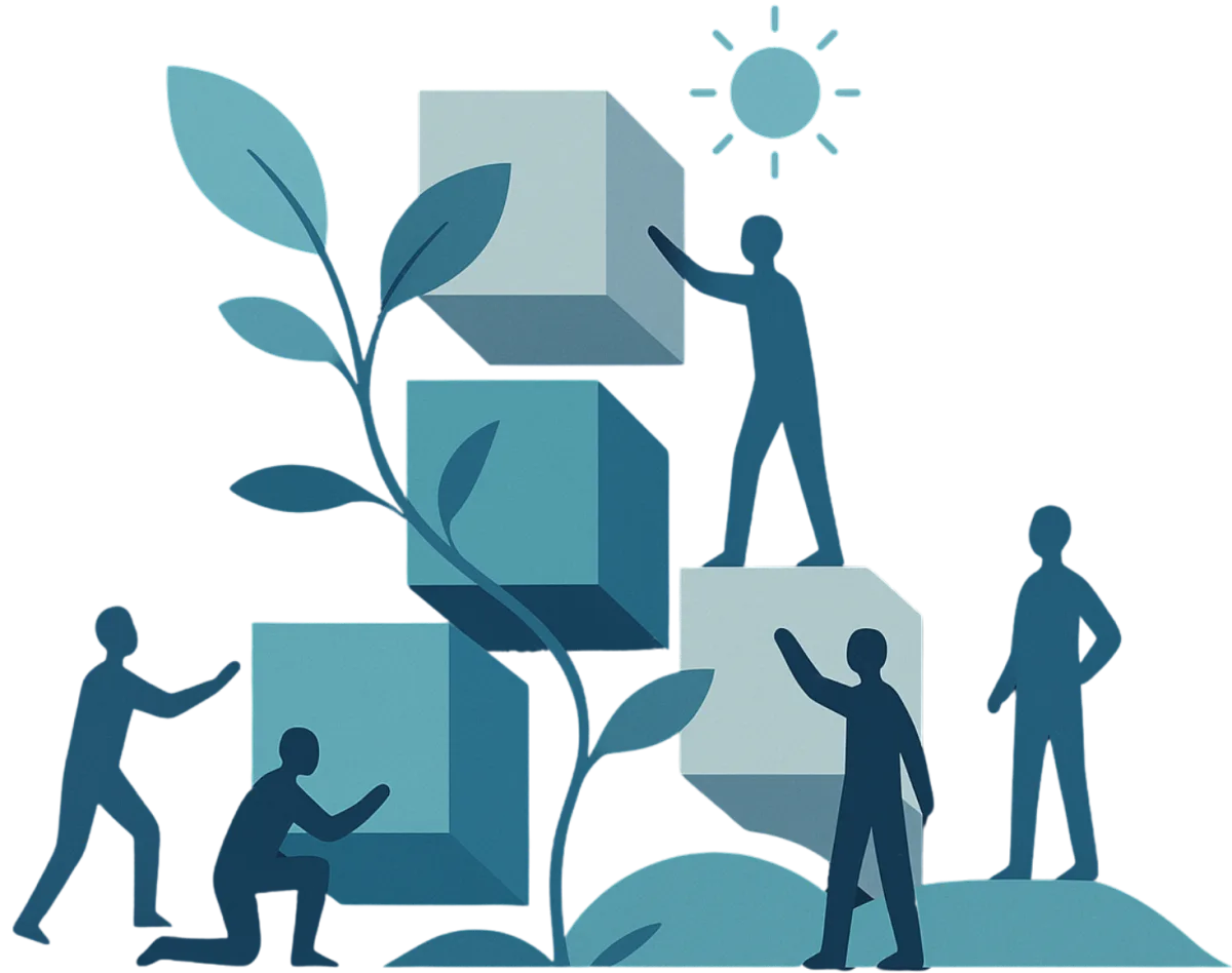 Mekar partnership and business growth illustration